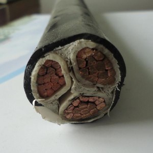 0,6 / 1kv 3 X 6mm2 LV strømkabel Pvc isoleret Cu fast / strandet leder