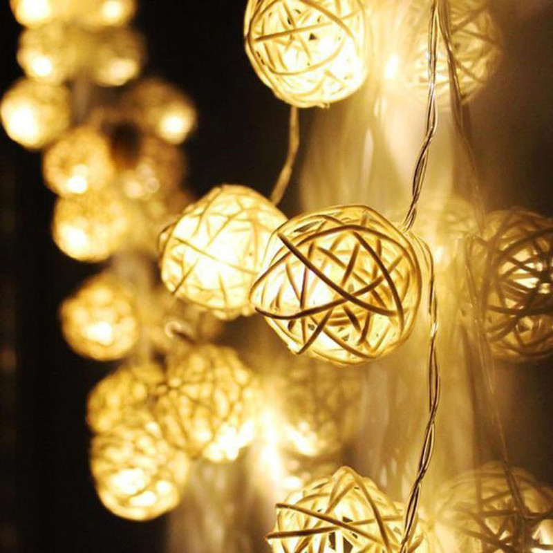 10 LED strengelys 1.2M Eventyr kransdrevet udendørs Varm hvid Til jul fest til bryllupsfest