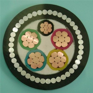 5 Core Kobber Xlpe Multi Core Armeret kabel Brandbestandighed