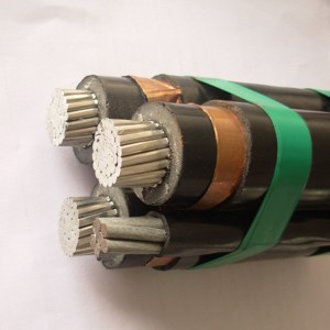 MV Kobber / Aluminium antenne bundtlederkabel 6.35 / 11KV 3x95mm2 3X185mm2