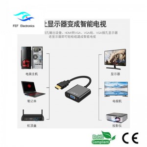 hdmi han til vga kvindelig konverter Kode: FEF-HIC-001