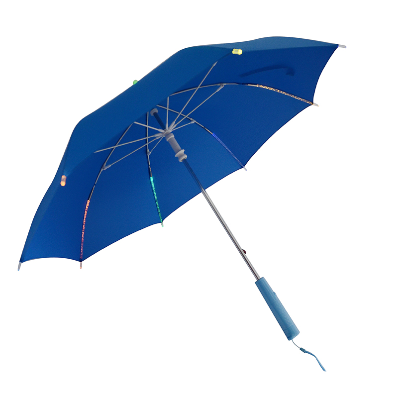 led ribben paraply med LED lommelygte håndtag