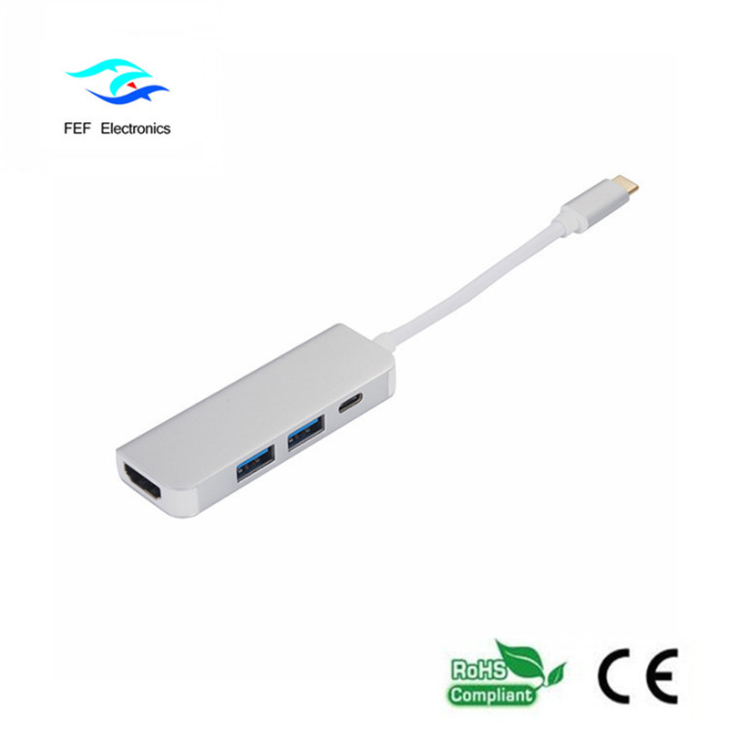 USB Type c / HDMI hun + 2 * USB3.0 Kvinde + SD + TF Konverteringskode: FEF-USBIC-022