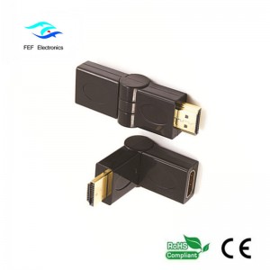 HDMI han til HDMI kvindelig adapter swing type Guld / Nikkelbelagt Kode: FEF-HX-002