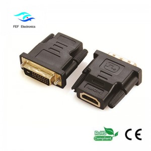 DVI (18 + 1) han til HDMI hunadapter Adgangskode: FEF_HD-001