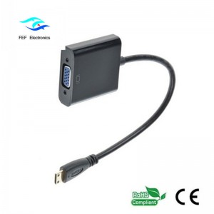 Mini HDMI-mand til VGA-konverteringskode til kvinder: FEF-HIC-004