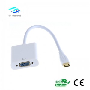 Mini HDMI-mand til VGA-konverteringskode til kvinder: FEF-HIC-004