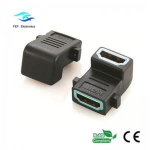 HDMI hun til HDMI hun adapter 90 graders vinklet type Kode: FEF-H-007