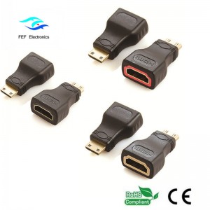 HDMI hun til mini HDMI hanadapter guld / nikkelbelagt Kode: FEF-H-022