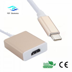 USB-type c til HDMI-konverter til metal-kuffert: FEF-USBIC-006