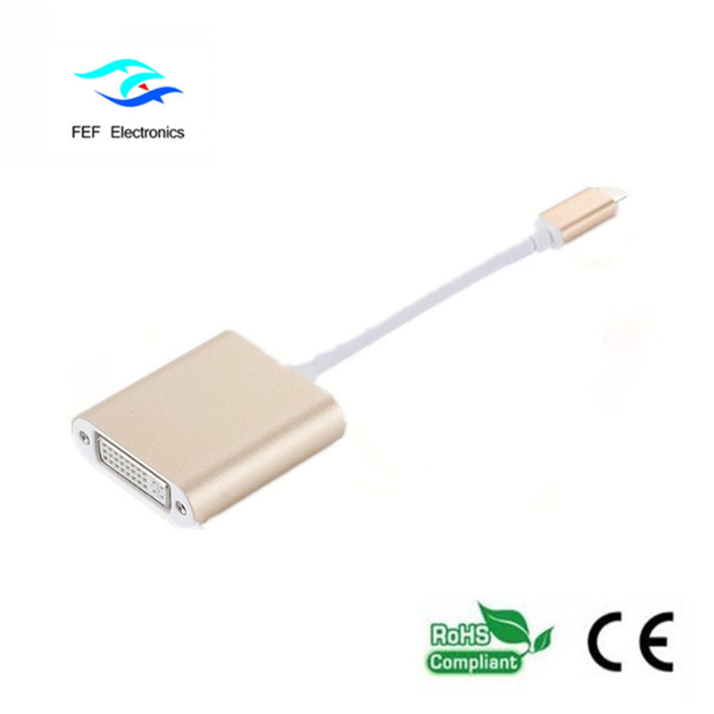USB TYPE-C til DVI hunkonverter ABS shell-kode: FEF-USBIC-003