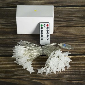 Strenglamper, Rymbo 34ft indendørs / udendørs stjerneformelys LED varme hvide blinklys og USB-drevet og gennemsigtig strengkabel og fjernadapter
