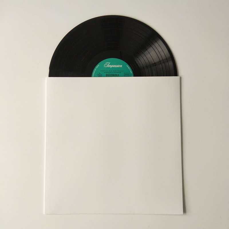 12 Hvidfarve pap LP / Record Cover Intet hul
