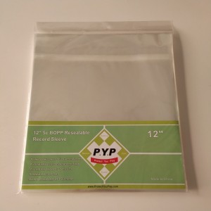 12 tommer Premium resealable ærmer med udvendig plade