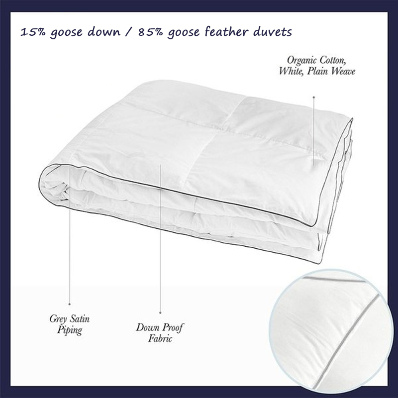 85/15 Goose Down Duvet Inner With Small Box Construction