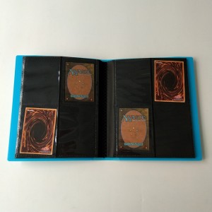 Blå farve 4 lommer Pokemon Card Poly Binder Sideindlæsning