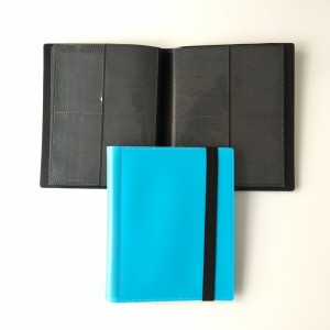 Blå farve 4 lommer Pokemon Card Poly Binder Sideindlæsning