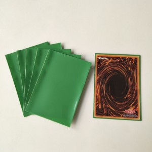 Grøn farve Mat Deck Guard ærmer til japansk størrelse gaming kort 60x87mm