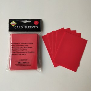 66x91mm solid rød standard størrelse MTG / Pokemon Gaming Card Deck Protectors