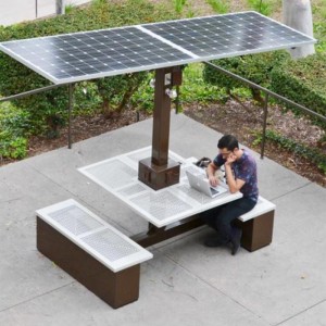 Smart picnicbord Solar Powered Bench Factory i Kina