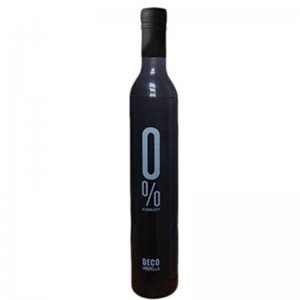 Paraply med sort flaske med logo print 21 tommer 3 fold manuel åben paraply til børn