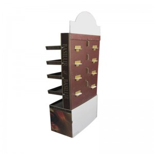 Genanvendeligt pap salgssted display stativer Pegboard gulv Displays Karton Display stativ