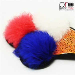 Håndsyet reversibel pom pom-is-lapp i høj kvalitet