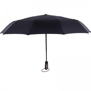 Brugerdefineret udskrivning comapny gaver 3 fold AOAC paraply glasfiber stel vindfast