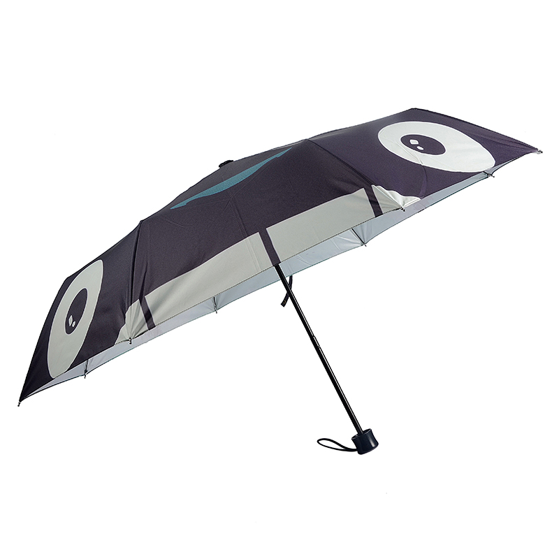 Paraply med indkøbsposer til digital udskrivning med tilpasset 3-fold manuel åben paraply