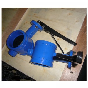 Rillet end sommerfuglventil