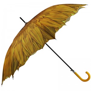 Høj kvalitet Engros butik salg reklame udendørs blomster form lige paraply