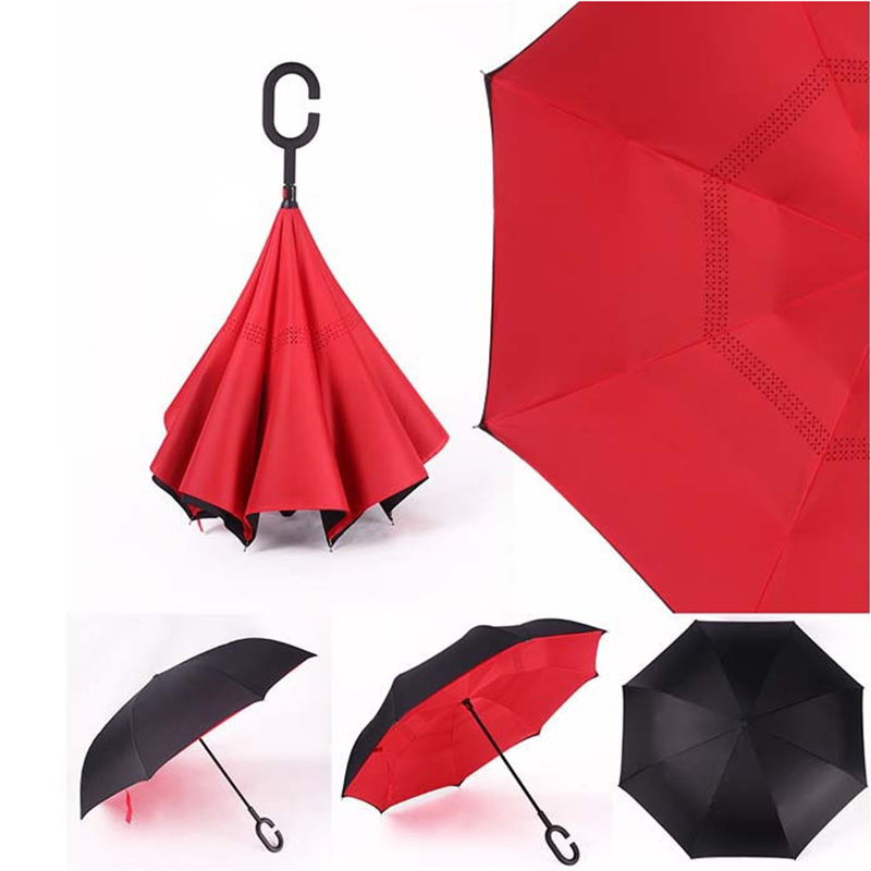 Brugerdefineret udskrivning paraply med manuel åben funktion omvendt paraply