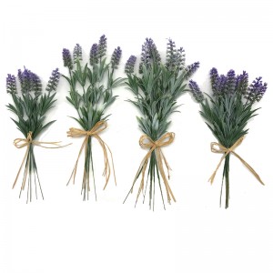 Kunstige blomster Lavendel Pick Bouquet Brude Hjem DIY Have Kontor Bryllupsdekor