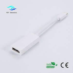 USB TYPE C til displayport af ABS-shell til kvinder: FEF-USBIC-004A