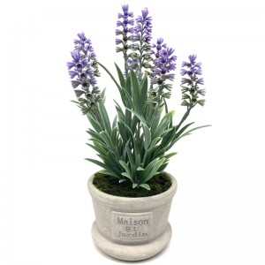 Moderne kunstig pot plante Home Decor Lavendel blomster arrangementer bordplade dekoration