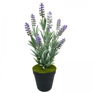 Kunstig plastik potteplante Home Decor Lavendel Blomster Arrangementer Bordplade Dekoration