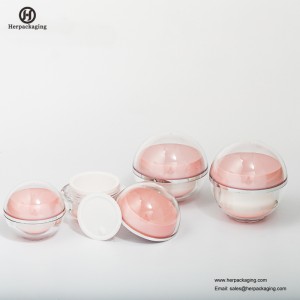 HXL216 Rundt tom kosmetisk krukke dobbeltvægsbeholder hudpleje krukke