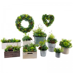 Moderne kunstige sukkulente planter med potten bordplade dekorative klode Display Vase