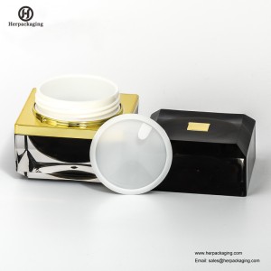 HXL233 firkantet akrylflaske og krukke til hudplejecreme Tom kosmetisk krukke Dobbeltvægsbeholder hudpleje