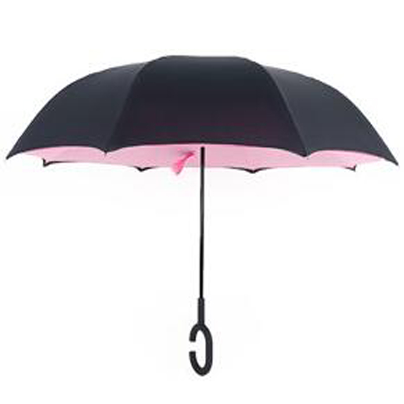Omvendt paraply Omvendt omvendt paraply med indvendigt udvendigt design u0026 C-formet drop-free håndtag