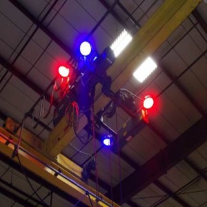 Overhead Kran Advarselslys LED Spotlight 84-120W-rød / blå
