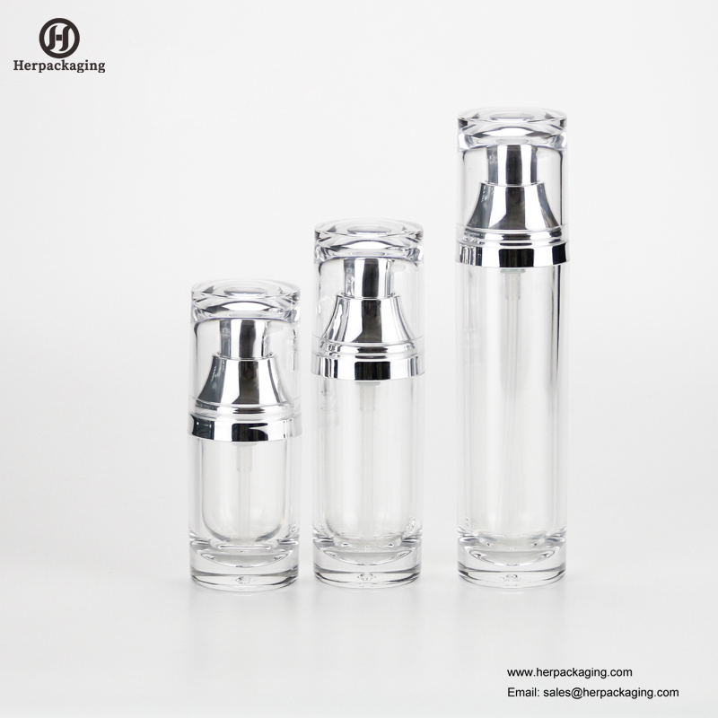 HXL328A Tom akryl, airless fløde og Lotion Flaske, kosmetisk emballage, hudplejebeholder
