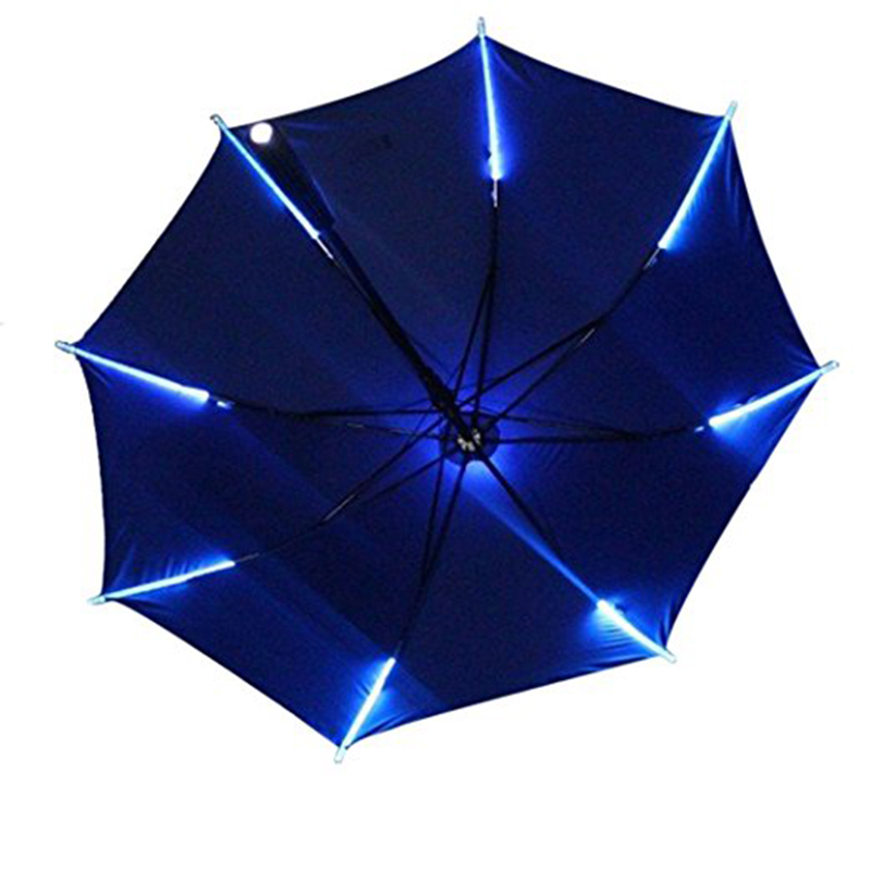 Lette paraply LED ribben og LED skaft med plast håndtag Fakkel paraply