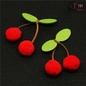 kirsebær pom pom patch