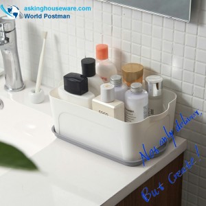 Multifunktionel plastboks med låg, klar opbevaringsbeholder 5 i 1