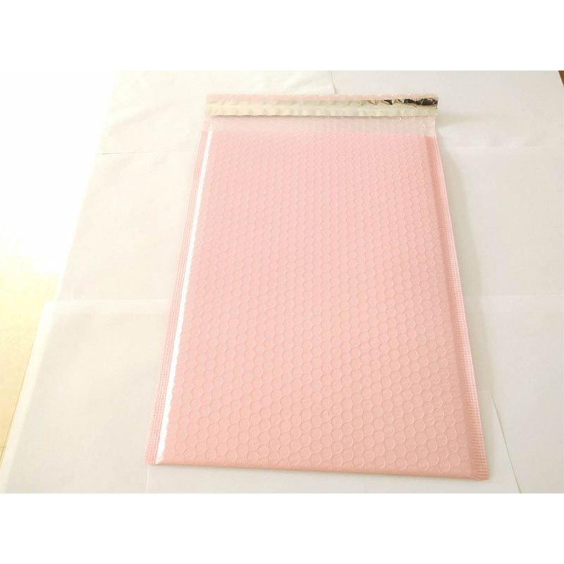 50 Fabriksgrossist Custom Custom Printed Pink Coloured Plastic Bubble Mailing Bag Polstret kuvert / metallisk
