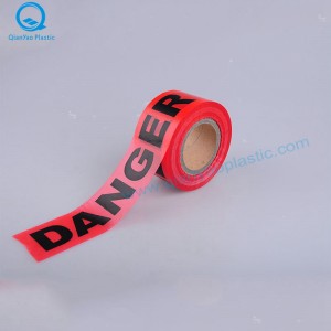 HDPE rød / hvid advarselstape; HDPE gul forsigtighedstape; HDPE Red FARE Tape