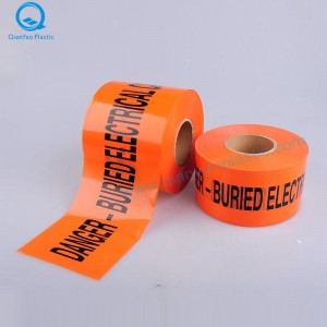 GAS Underground Warning Tape; ELEKTRICITET Underjordisk advarselstape; BRAND Underjordisk advarselstape