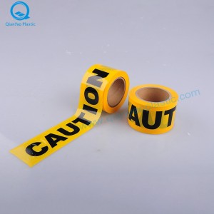 Rød / gul FORSIGTIG Barrikadetape