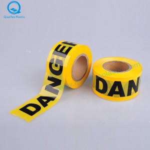 Gul FORSIGTIG Tape / FARE Advarselstape / ATTENTION Barricade Tape